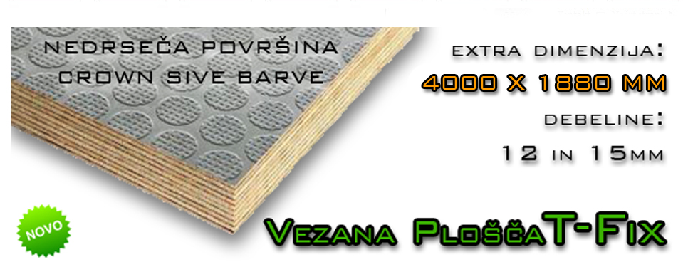 Vezana plošča T-FIX - Extra Dimenzije